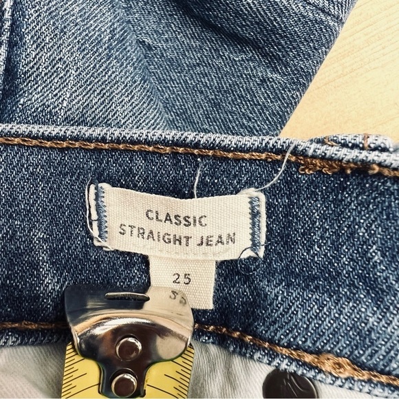 Madewell‎ Classic Straight Jeans in Coldbrook Wash High Rise Women's Size 25 - Picture 8 of 12